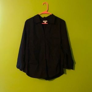 Croft and Barrow Black Blouse Size XL